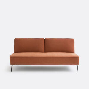 Banquette convertible Vees La Redoute Intérieurs avec dossiers inclinables et pieds en acier