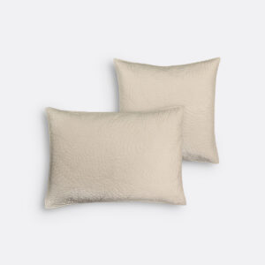 Housse de coussin Tropical en percale de coton avec piquage feuilles