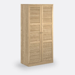 Armoire SO'HOME Mayor en pin massif avec deux portes et penderie