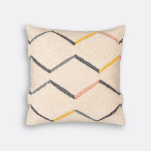 Housse de coussin Sweet en coton, motif tufté et tissé sur le recto