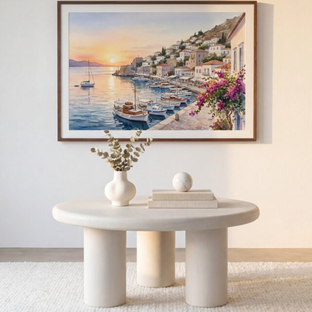Table basse Noma Casanova Paris beige aux dimensions de 80 cm