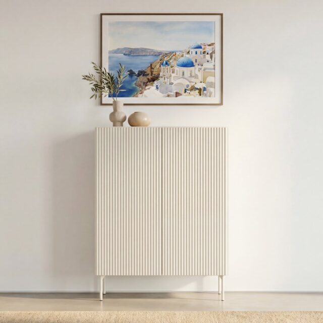 Commode Zora Casanova Paris beige de 98 × 39 × 123 cm