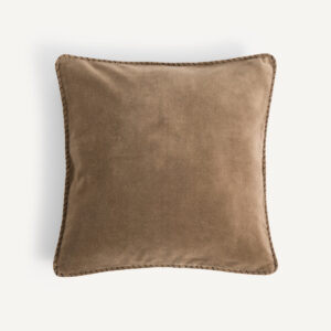 Housse de coussin AM.PM Parma noire en velours de coton lavé