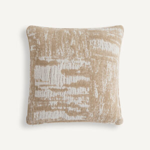 Housse de coussin AGOSTINA en jacquard chenille avec finition passepoilée