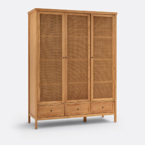 Armoire Gabin La Redoute Intérieurs en pin et cannage avec trois portes