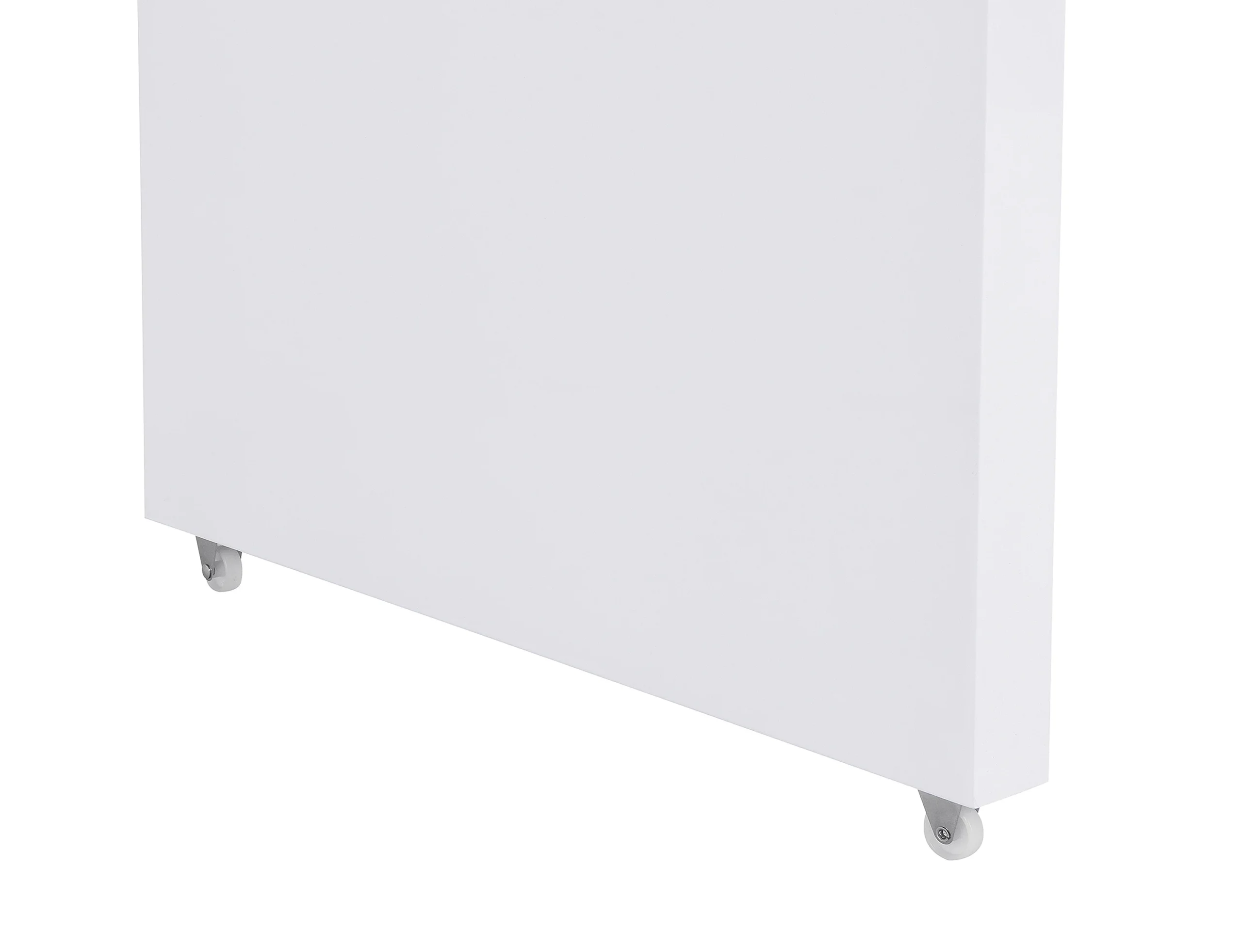 Bureau extensible avec plateau pivotant 360°- MDF laqué - Blanc et doré - NICEPHORE II