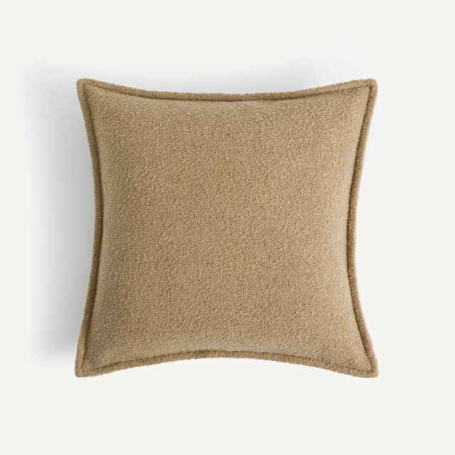 Housse de coussin Belvini en bouclette épaisse avec fermeture zippée discrète