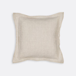 Housse de coussin Marciana en soie et lin avec double volant