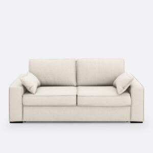 Canapé convertible La Redoute Intérieurs CECILIA avec coussins bas et pieds en hêtre