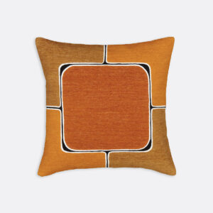 Housse de coussin Biaco brodée en coton avec envers uni en satin