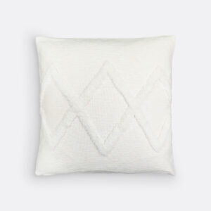 Housse de coussin Assa en coton tufté avec motifs berbères en relief