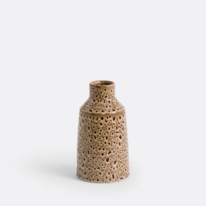 Vase céramique Pastela à motif tacheté et finition artisanale