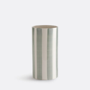 Vase Jaoma La Redoute Intérieurs en céramique rayée, silhouette ronde et élancée