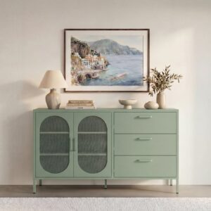 Buffet Aveno Casanova Paris vert de 140 x 40 x 90 cm