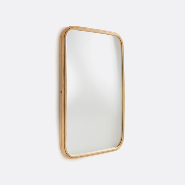 miroir Nogu LA REDOUTE INTERIEURS rectangulaire à structure en rotin mural