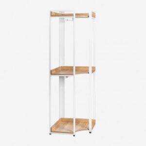 Armoire d’angle Ariaster Sklum en acier et MDF, avec étagères ouvertes