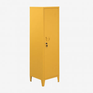 Armoire casier Pohpli jaune en acier avec porte et serrure à clé