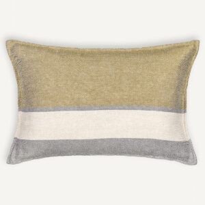 Housse coussin AM.PM Cirrus en lin épais à rayures, format rectangulaire