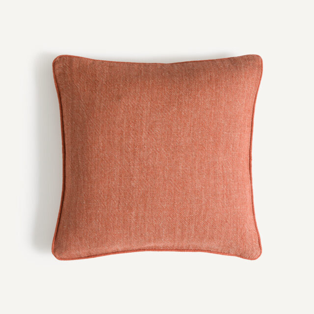 Housse de coussin AM.PM Serge en lin sergé avec biais assorti