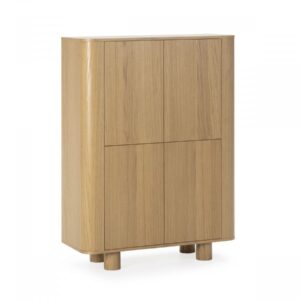 Buffet haut BOBOCHIC MALO marron clair à quatre portes
