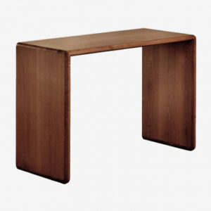 Bureau Sklum Treveris en placage de bois, teinte noyer foncé