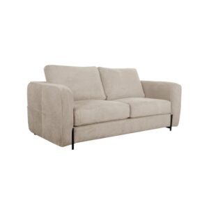 Canapé convertible CAMIF Orlane beige trois places avec pieds en métal