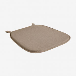 Coussin de chaise Zole Sklum marron moka avec rembourrage matelassé et attaches Velcro