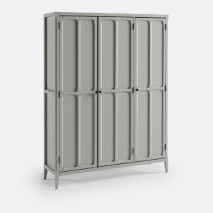 Armoire Eugénie LA REDOUTE INTERIEURS à trois portes, finition gris clair ou chêne