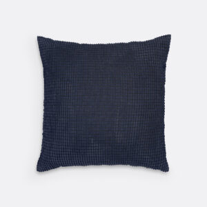 Housse de coussin Fluffly en velours ciselé avec verso en coton uni