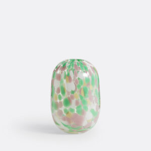 Vase Miaro en verre à effet tacheté avec touches multicolores