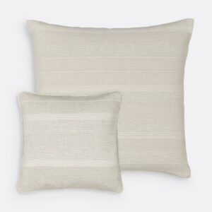 Housse de coussin Nedo en coton au tissage reliefé, format carré
