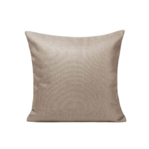 Housse de coussin Madura beige au tissage toile, format carré 50 x 50 cm