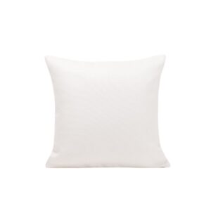 Housse de coussin Madura blanche, carrée, au tissage toile uni
