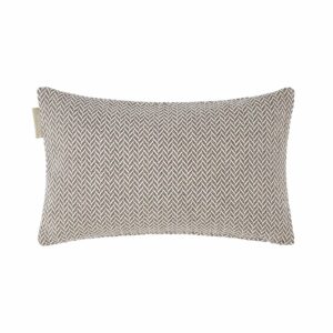 Housse de coussin Madura écru à motif chevron texturé en relief