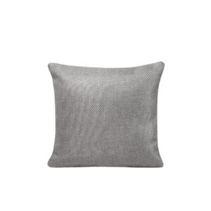 Housse de coussin Madura grise au tissage toile et au tombé lourd