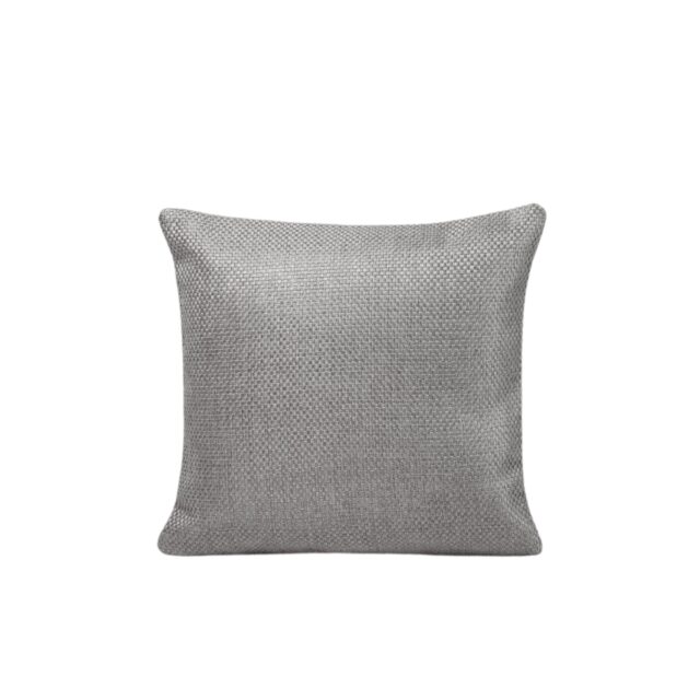 Housse de coussin Madura grise au tissage toile et au tombé lourd