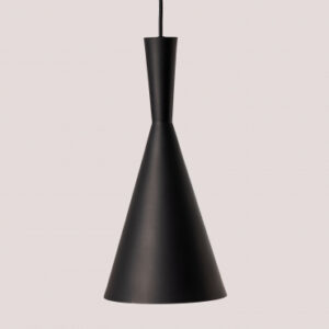 Suspension Sklum Trunk en aluminium avec abat-jour conique et intérieur doré