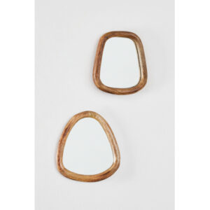 Ensemble De 2 Miroirs Muraux En Bois De Manguier Gabael Design C - Sklum