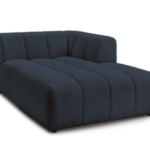 Méridienne Bobochic Annecy en bouclette bleu foncé, angle droit
