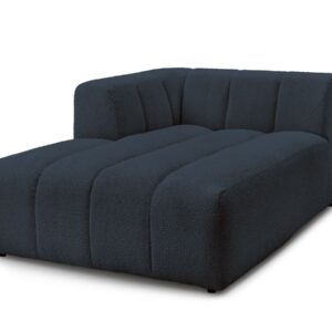 Méridienne Bobochic Annecy en bouclette bleu foncé, configuration angle gauche