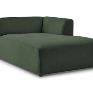 Méridienne Bobochic MEGEVE en tissu chiné vert, configurée en angle droit