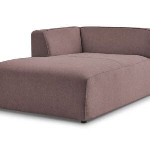 Méridienne Bobochic Megève une place en tissu chiné rose, angle gauche