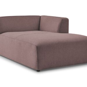 Méridienne Bobochic Megève en tissu chiné rose, module d’angle droit une place