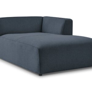 Méridienne Bobochic Megève une place en tissu chiné bleu foncé, angle droit