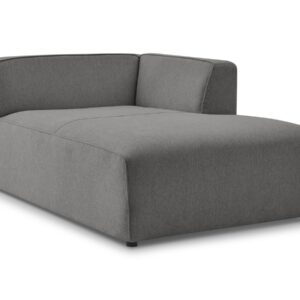 Méridienne Bobochic MEGEVE une place en tissu chiné gris foncé, angle droit