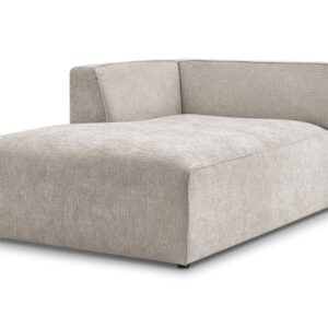 Méridienne Bobochic Megève beige en tissu texturé, module d’angle gauche une place