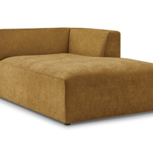 La méridienne Bobochic MEGEVE jaune, tissu texturé, pour canapé modulable.