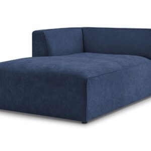 Méridienne Bobochic MEGEVE une place en tissu texturé bleu foncé, angle gauche