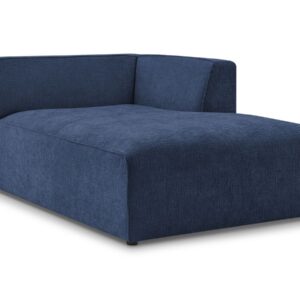 Méridienne Bobochic MEGEVE bleu foncé en tissu texturé, angle droit