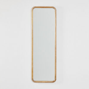 Miroir Mirtzia Sklum rectangulaire avec cadre en bois naturel de manguier